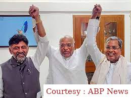 Siddararamaiah and Shivakumar seen in Delhi for Cabinet talks and go for swearing-in tomorrow