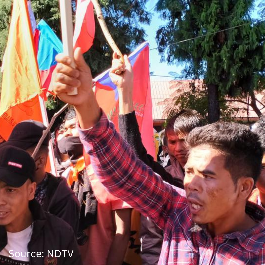 Meghalayan groups defy the restrictions and hit the streets to protest