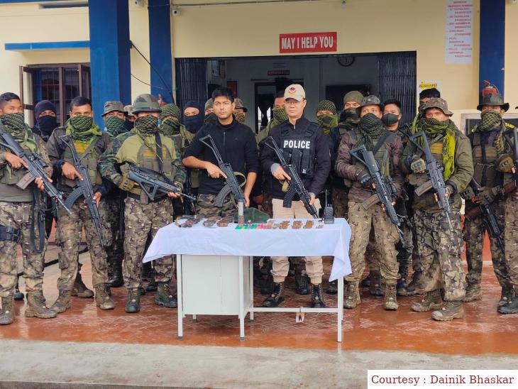 भारत- म्यांमार बॉर्डर के पास पुलिस ऑपरेशन में मिली सफलता।