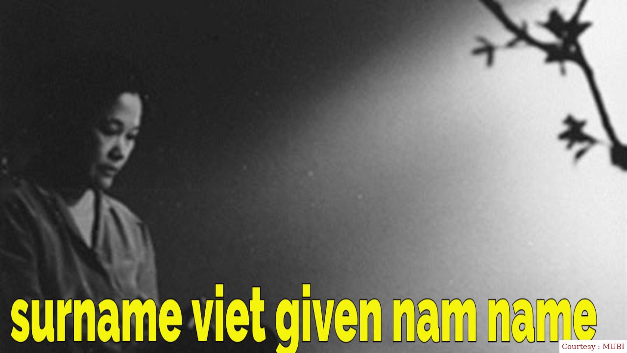 Surname Viêt Given Name Nam