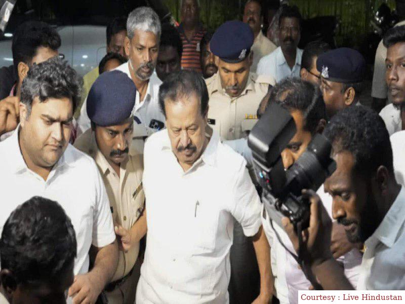 भ्रष्टाचार मामले में तमिलनाडु के मंत्री को मिली 3 साल कैद की सजा।