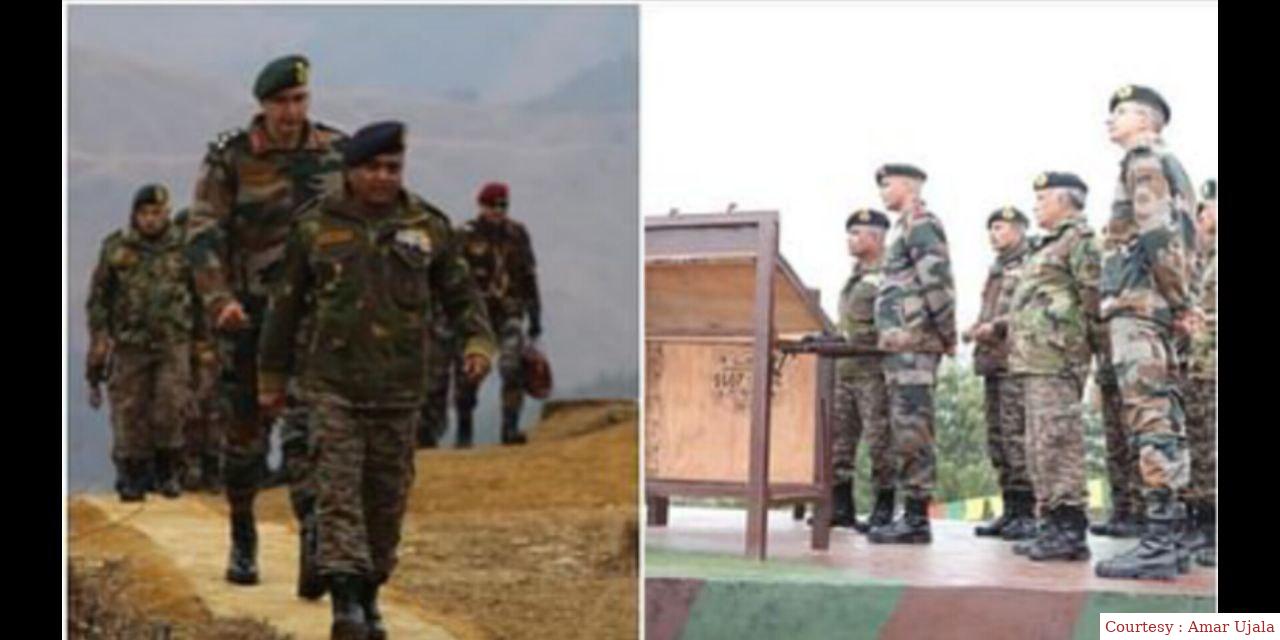 The Army Chief General visited the border of India.