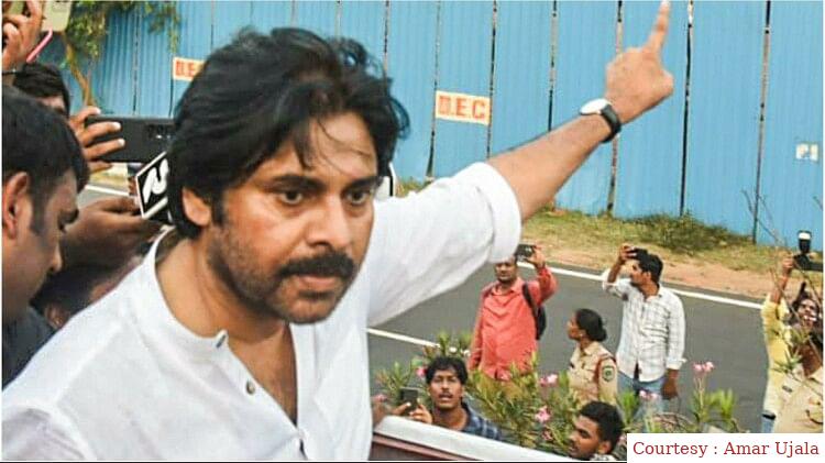The arrest of Janasena Party chief Pawan Kalyan going to Vijayawada in support of Naidu.