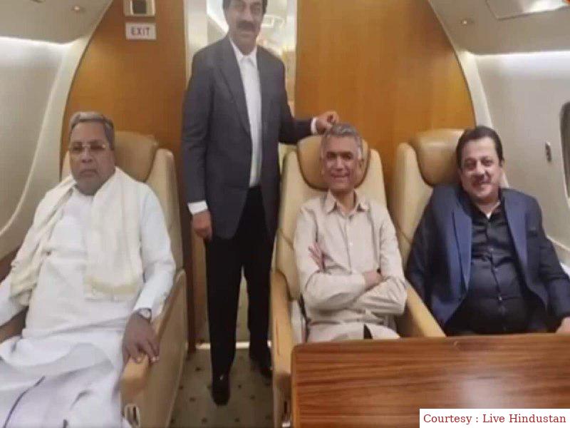 The BJP attacked the Congress, who was traveling in private jets.