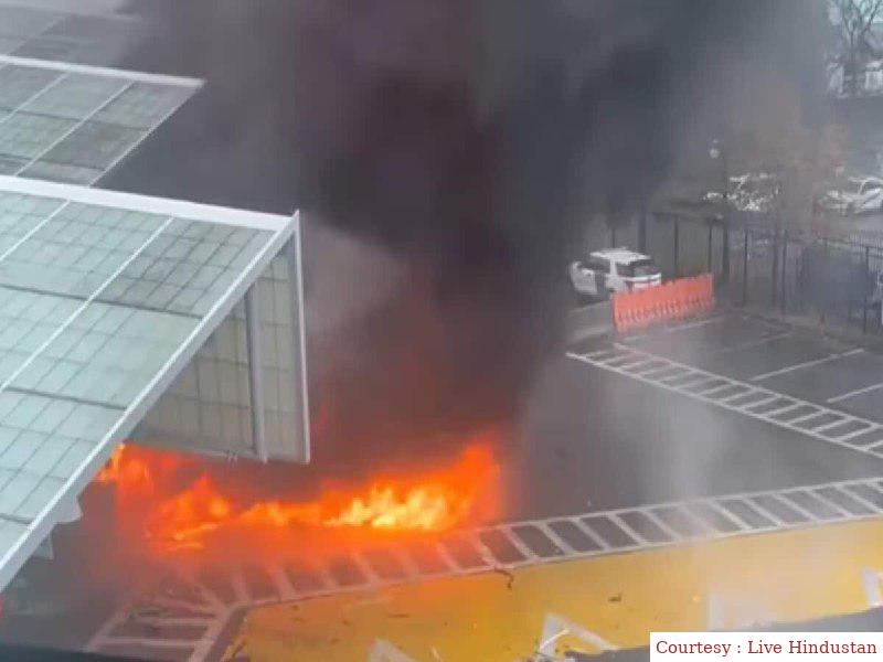 The car blast, terrorist conspiracy was feared at the US-Canada check point.