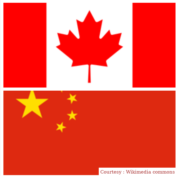 The diplomat of China was evacuated from Canada.