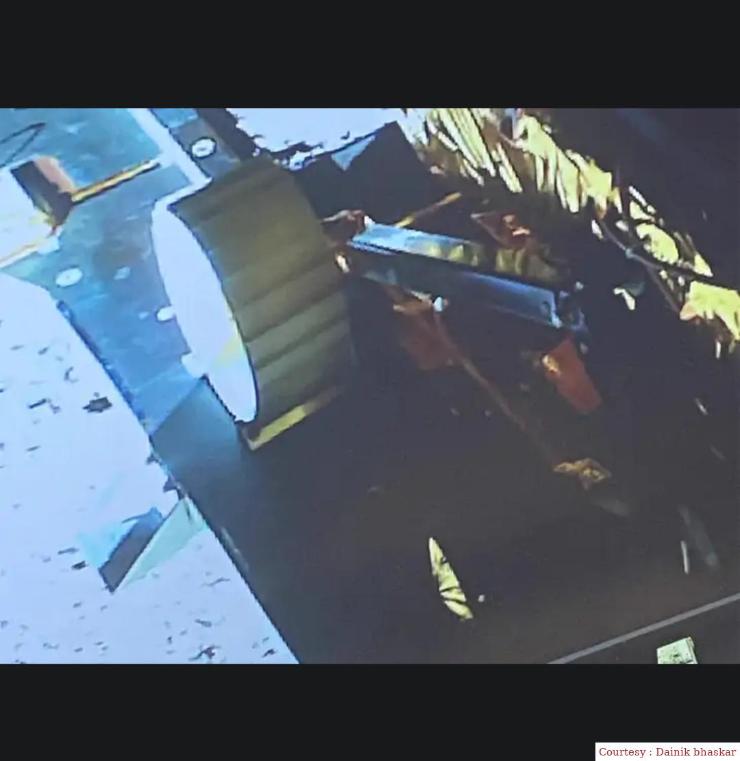 The first photo of Rover Pragyan descended from the lander