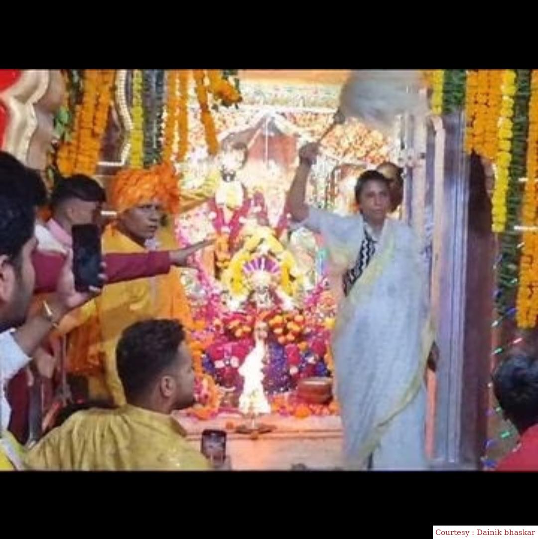 The Queen of Panna created a ruckus in the Jugalkishore temple