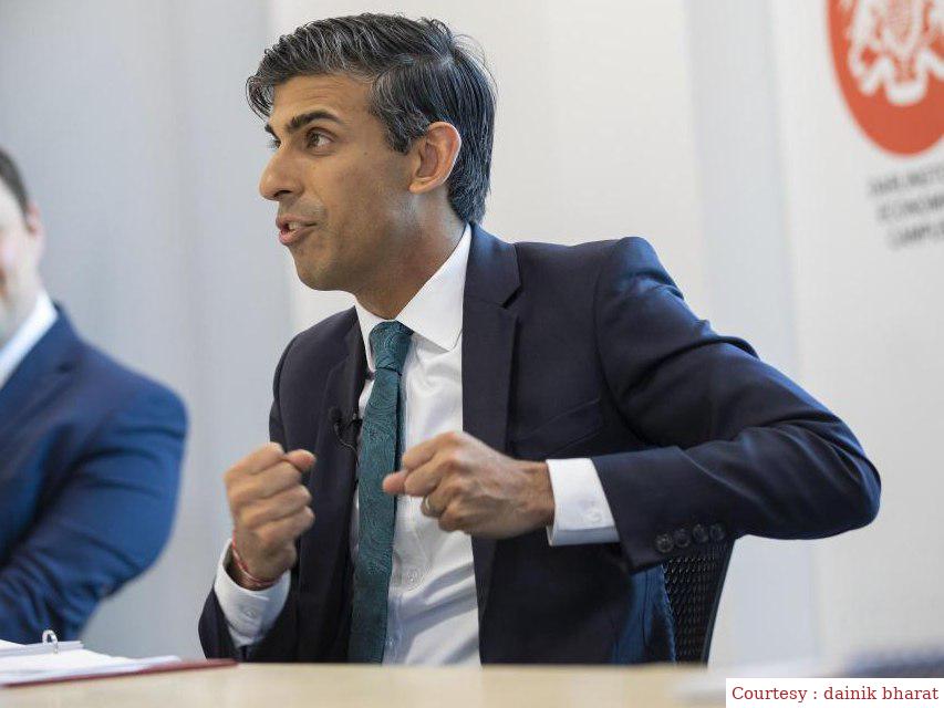 प्राइवेट जेट इस्तेमाल करने पर सवालों के घेरे में फसे ऋषि सुनक।