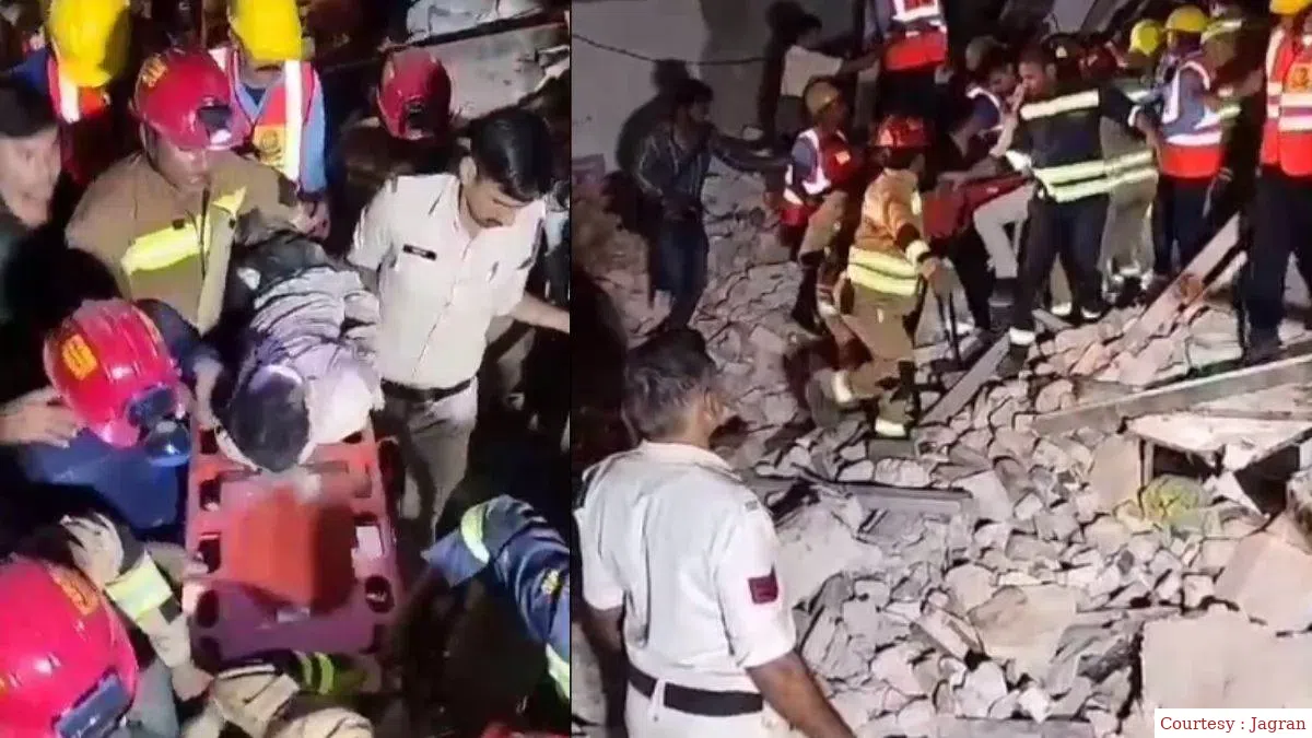 एमपी के सतना में तीन मंजिला इमारत गिरी, 6 लोग घायल