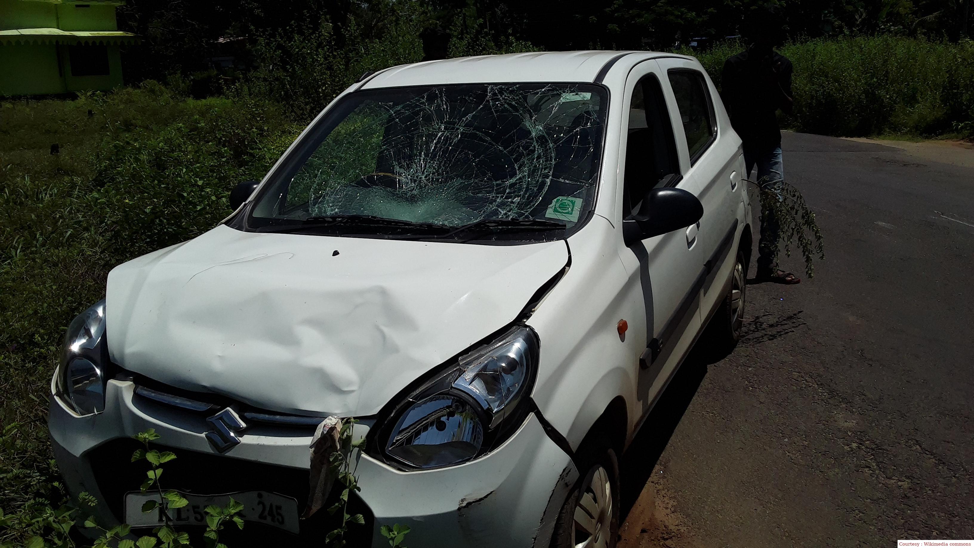 Three students died due to car collision.