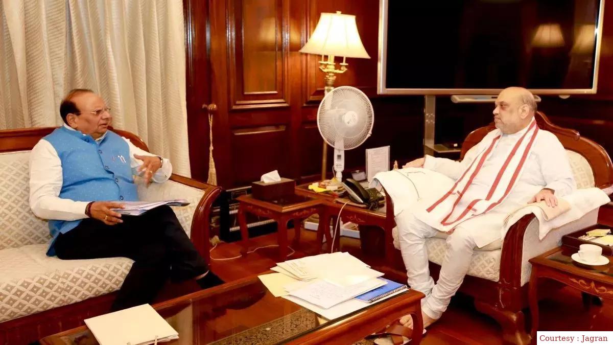 LG Saxena arrived to meet Home Minister Amit Shah; Yamuna reached across the danger mark