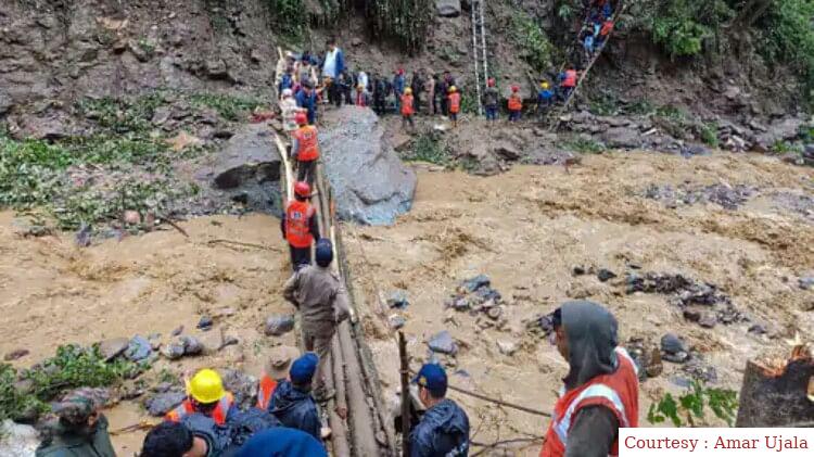 Tourists trapped in Sikkim due to floods.