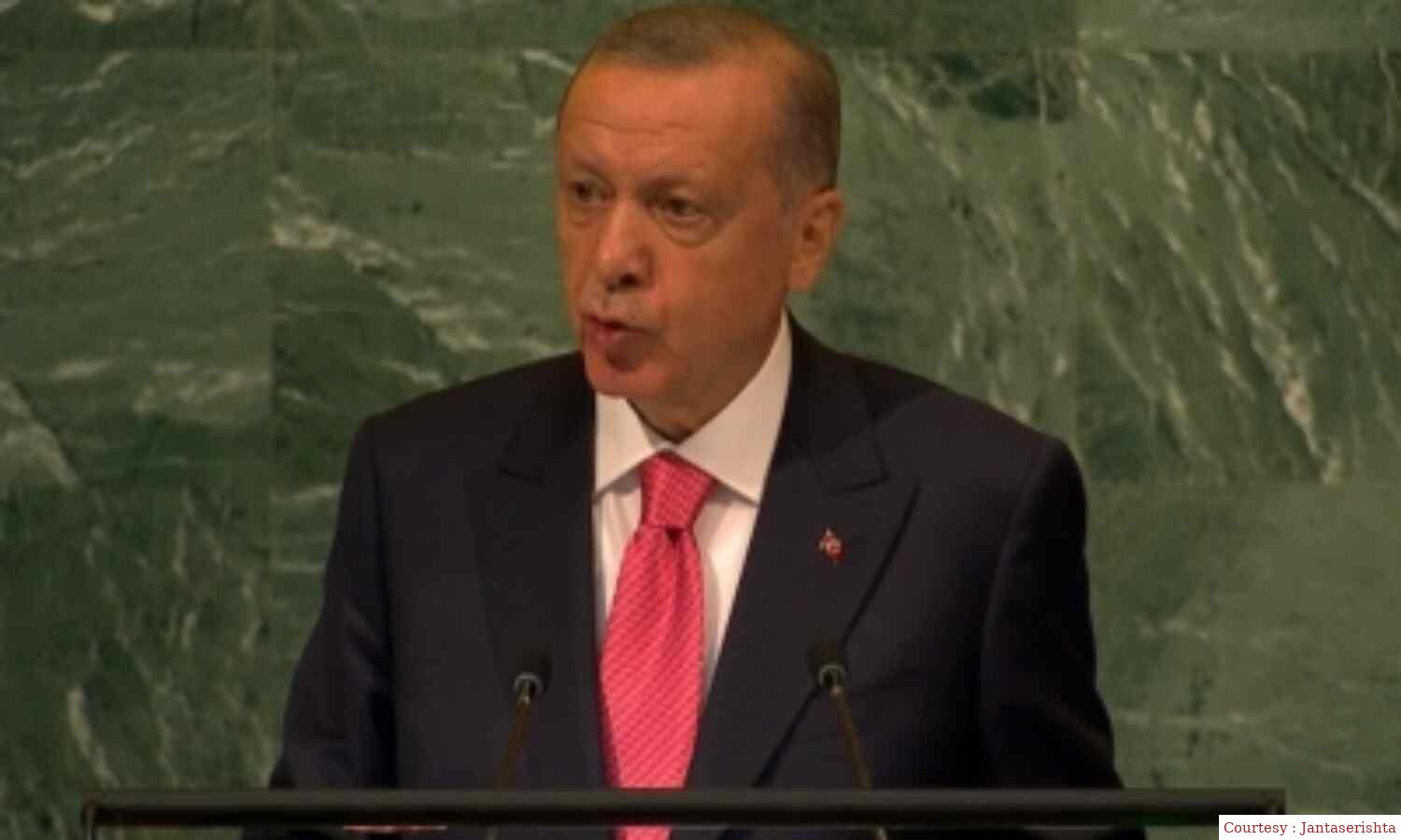 Turkish President Recep Tayyip Erdogan raised Kashmir issue in Un General Assembly
