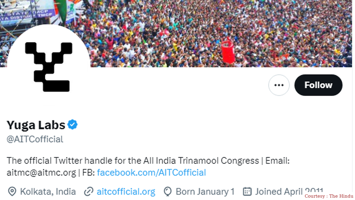Twitter handle of Trinamool Congress gets hacked