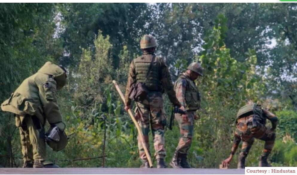 Two soldiers were injured in a terrorist attack in Jammu and Kashmir.