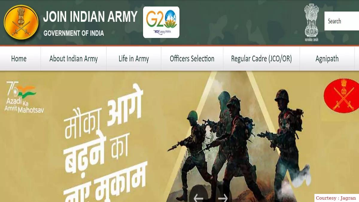 2023 में भारतीय थल सेना द्वारा महिला और पुरुष की भर्ती।