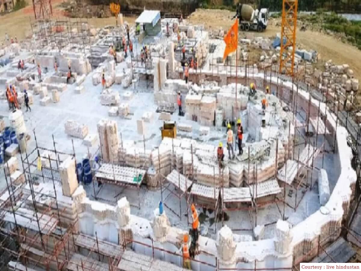 अयोध्या : राम मंदिर निर्माण के लिए बढ़ाए गए कारीगर।
