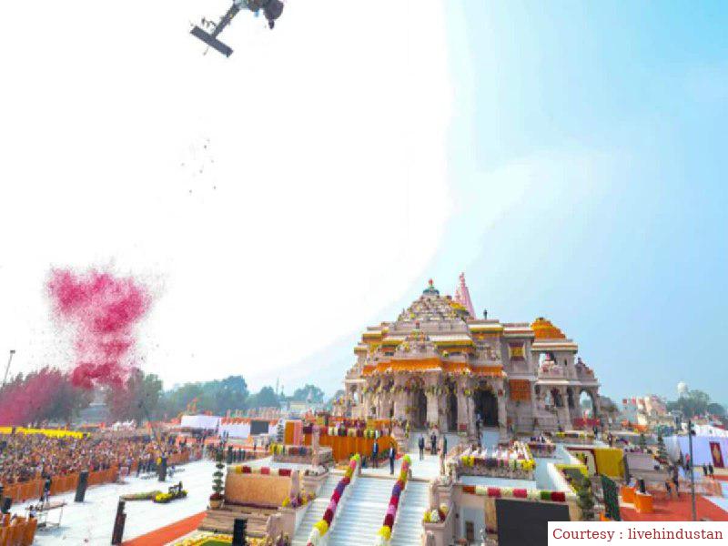 रामजन्मभूमि परिसर में ड्रोन उड़ाना वर्जित घोषित हुआ।