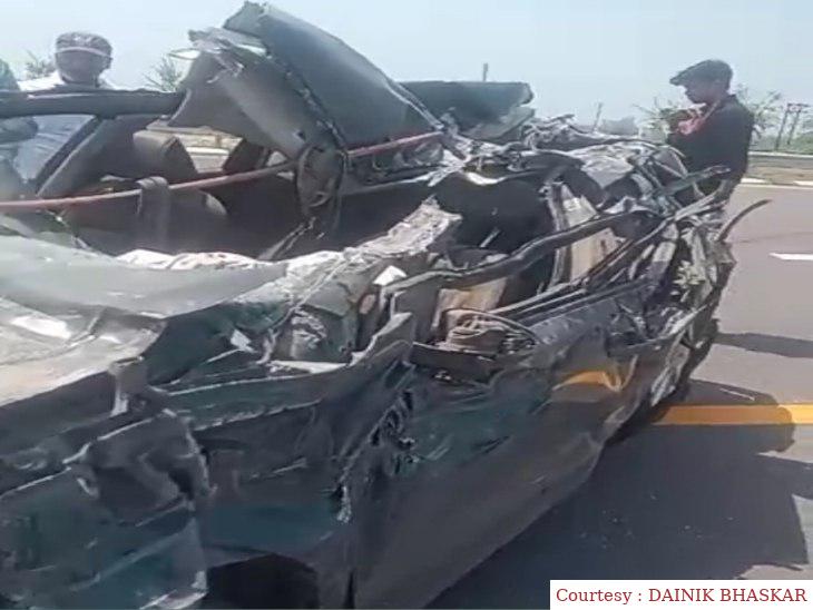 पूर्वांचल एक्सप्रेस पर बड़ा हादसा, कार सवार यात्री घायल, दो की हालत गंभीर।