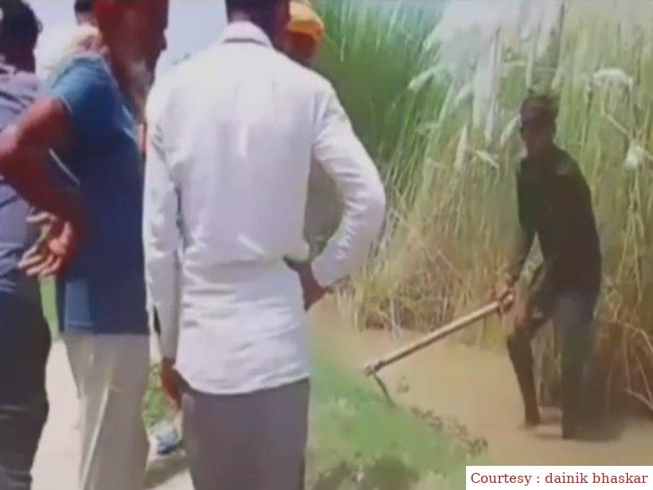 सुल्तानपुर : ओवरफ्लो नहर की मरम्मत के नाम पर खानापूर्ति, सिंचाई विभाग के अधिकारियों की लापरवाही।