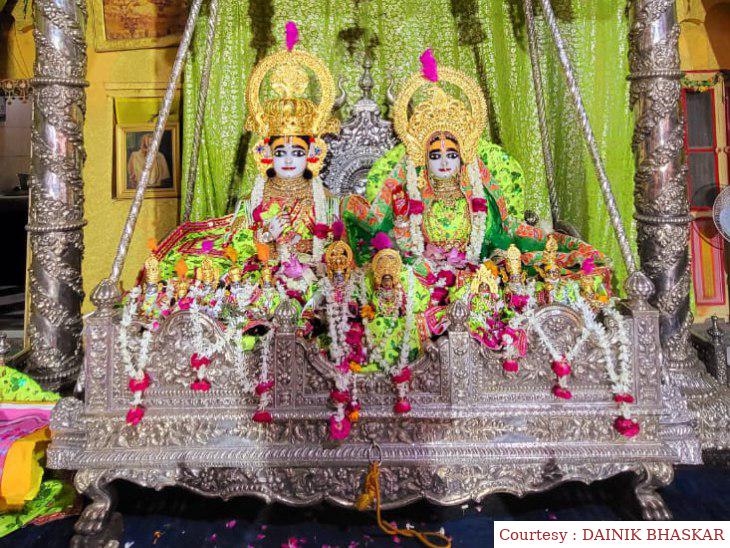 12 दिवसीय सावन झूला मेला अयोध्या में आरंभ हुआ, कई मंदिरों से की गई शोभा यात्रा।