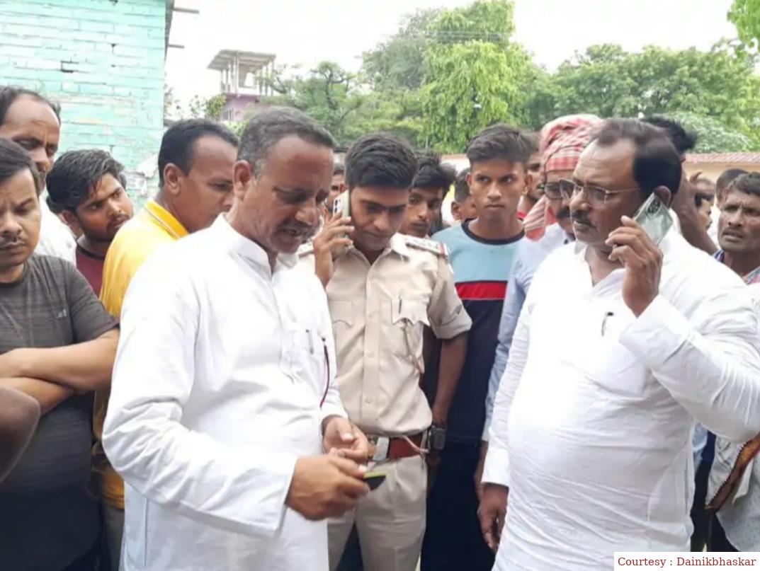 सिवान में पुलिस की गाड़ी से टकराने से महिला की मौत।